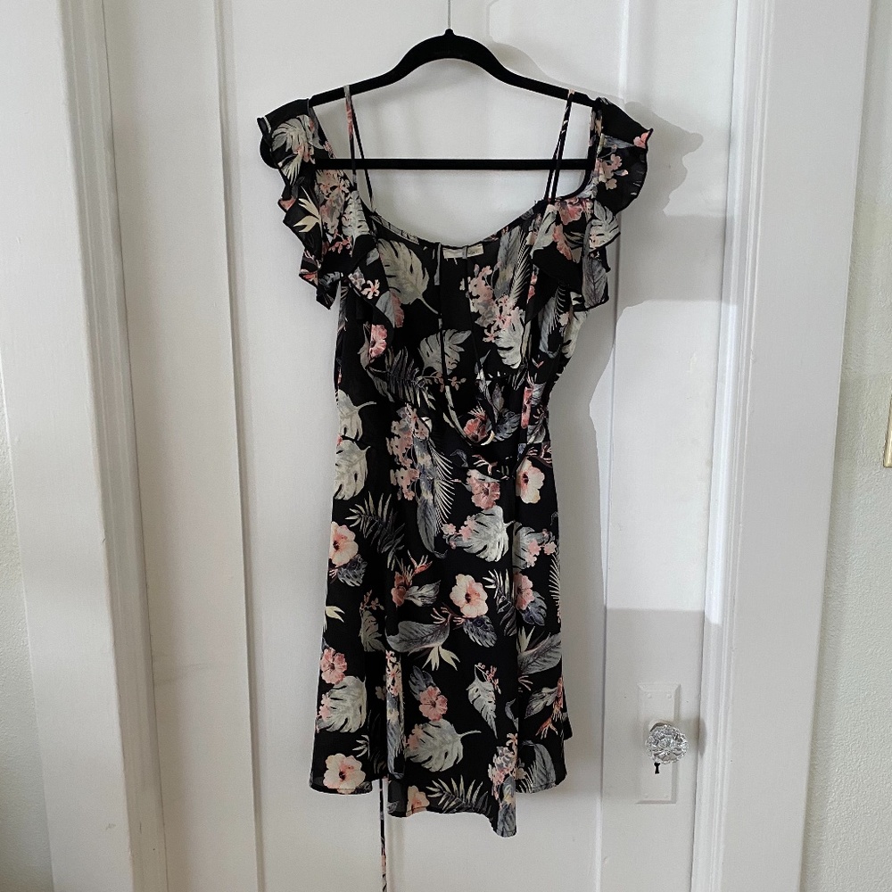 Off-the-shoulder, Wrap Floral Summer Dress